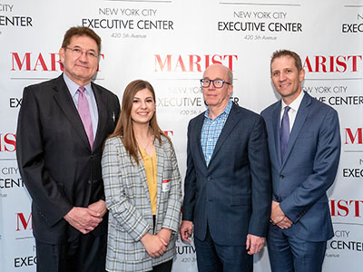 Photo of School of Management Dean, Faculty, and student at Marist Executive Center