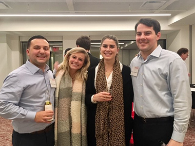 2018 alumni Anthony Longo, Samantha Errico, Morgan Carey and Matthew O'Connor