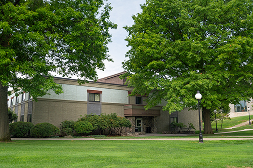 Image of exterior of Marian Hall.
