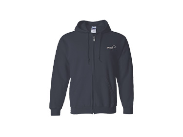 Navy Blue Zip Up Front