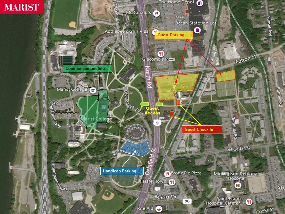 Map of Marist Campus parking