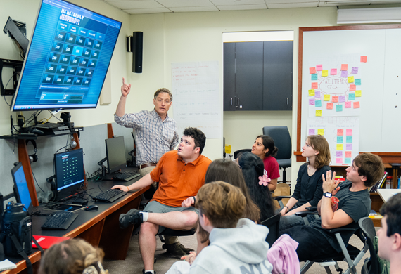 Image of a Marist University summer pre-college students in a class on AI literacy.