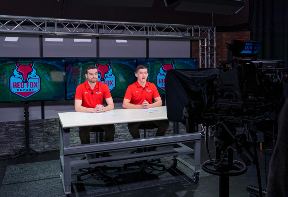 An image of the New Student-Led Sports Broadcast at Marist 