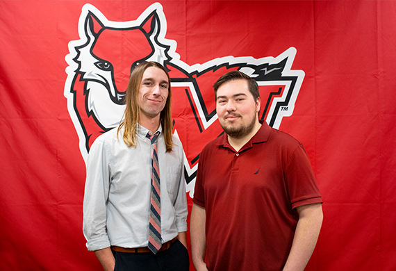 An image of dr. zachary arth and andrew hard '23