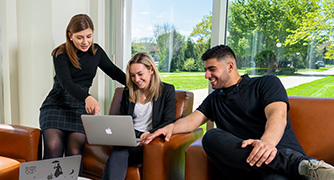 Image of a student on a laptop