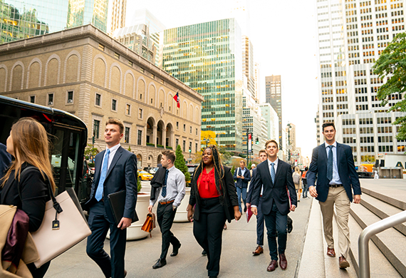 Image of Marist students in New York City