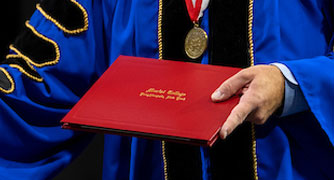 Image of a Marist University degree cover.