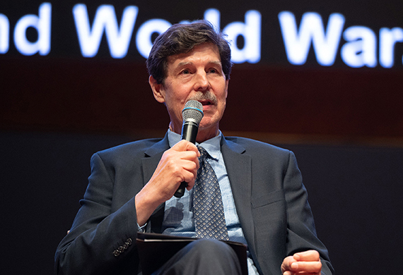 Dr. David Woolner at an FDR panel discussion in Washington D.C. Photo courtesy of the FDR Memorial Legacy Committee