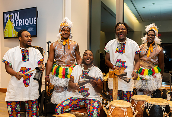 An instrumental performance at the Mon Afrique event. Photo by Alexandra Rossi, Office of Diversity, Equity, Inclusion, & Belonging.