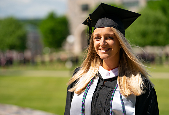 Image of Marist student at commencement