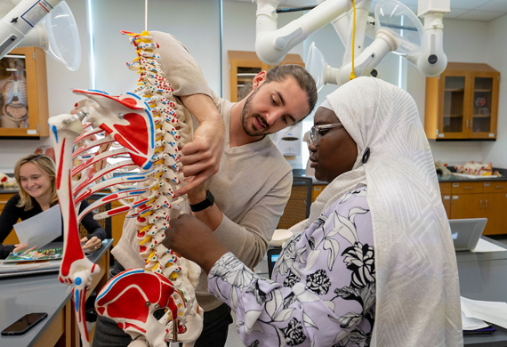 Image of students working in a state-of-the-art laboratory.