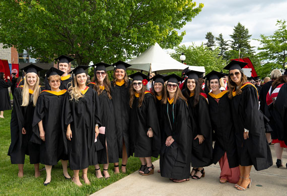 Image of physician assistant students at commencement ceremony.