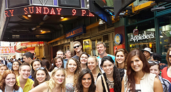 Photo of Marist in Manhattan students in Times Square