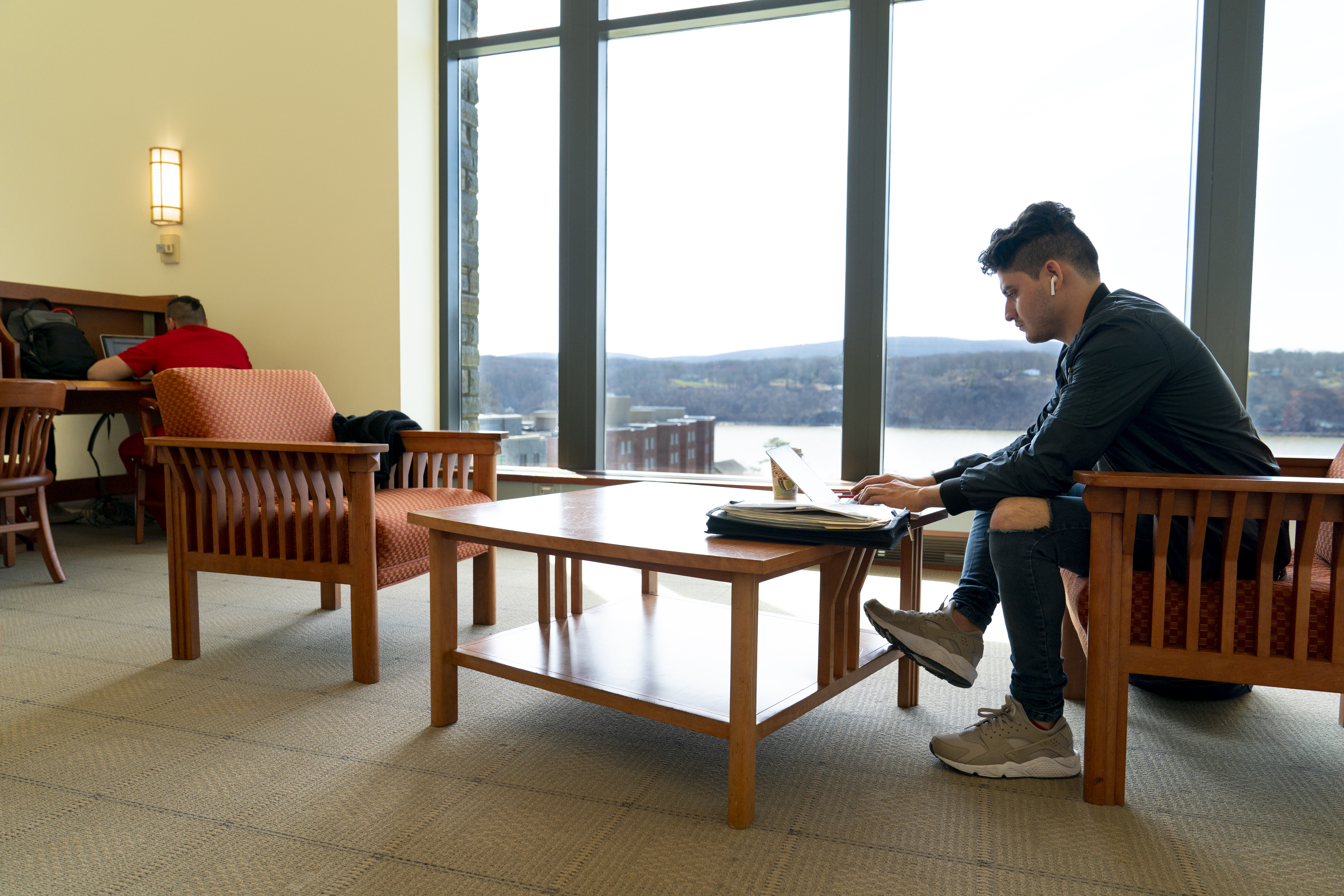 Photo of student in Library