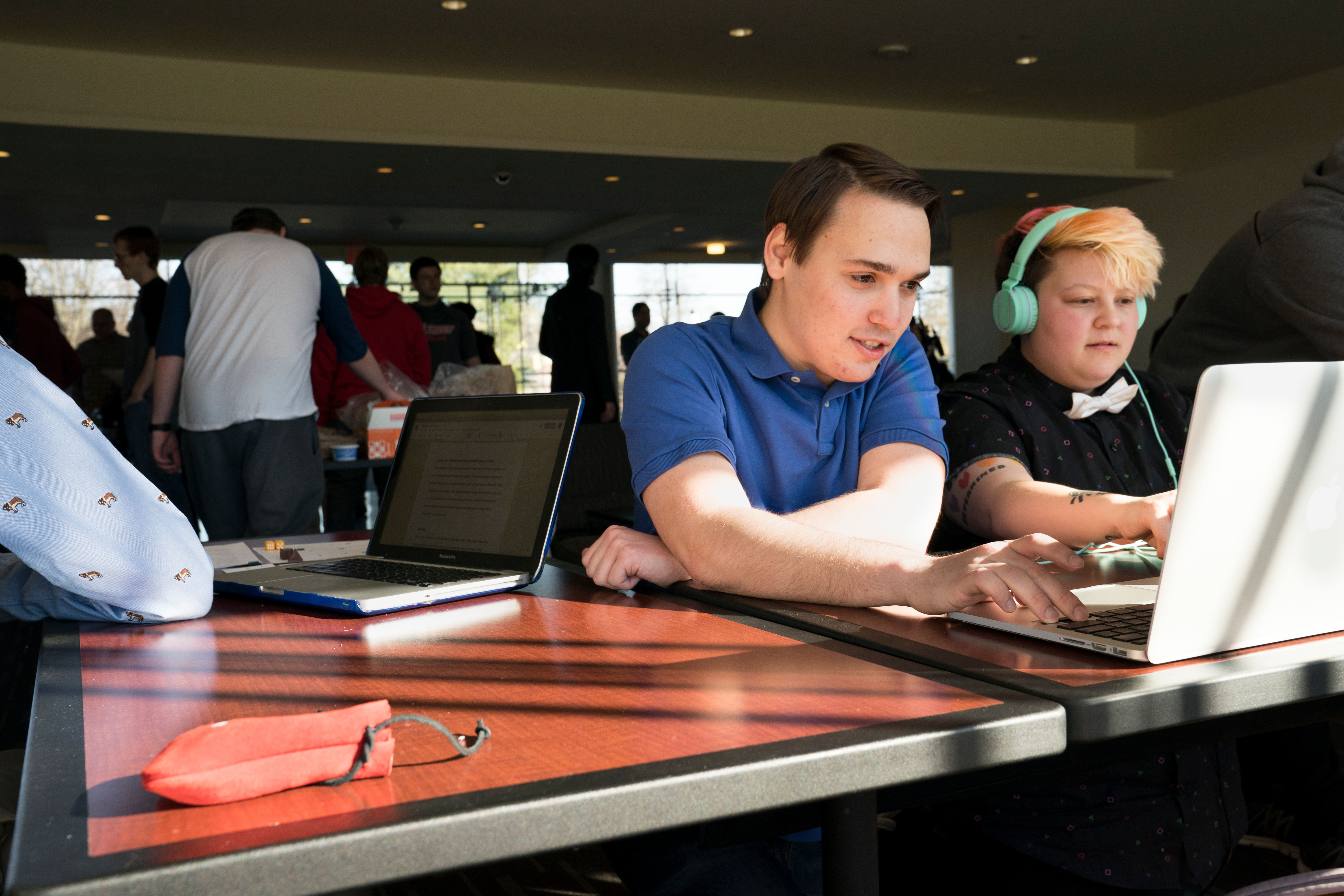 An image of students doing classwork. 