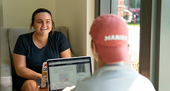 An image of students talking.