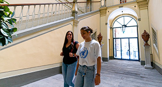 Italy students in residence hall