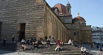 Italy students in the city of Florence