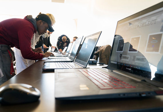  An image of students at an on-campus event.