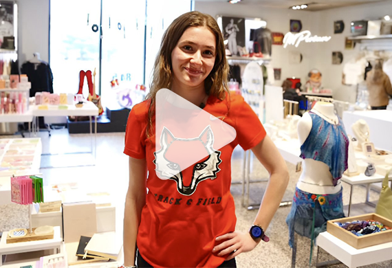 Image of Marist University student Sierra on a speed tour.