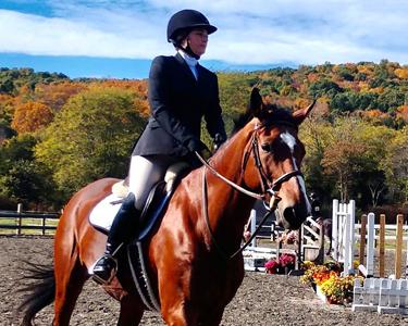 Image of Annika Ryer, member of the equestrian team.