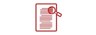 Image of a magnifying glass on a piece of paper.