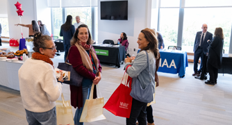 Image of Marist University staff members at a benefits fair.