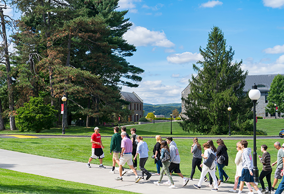 Students Walking around the campus