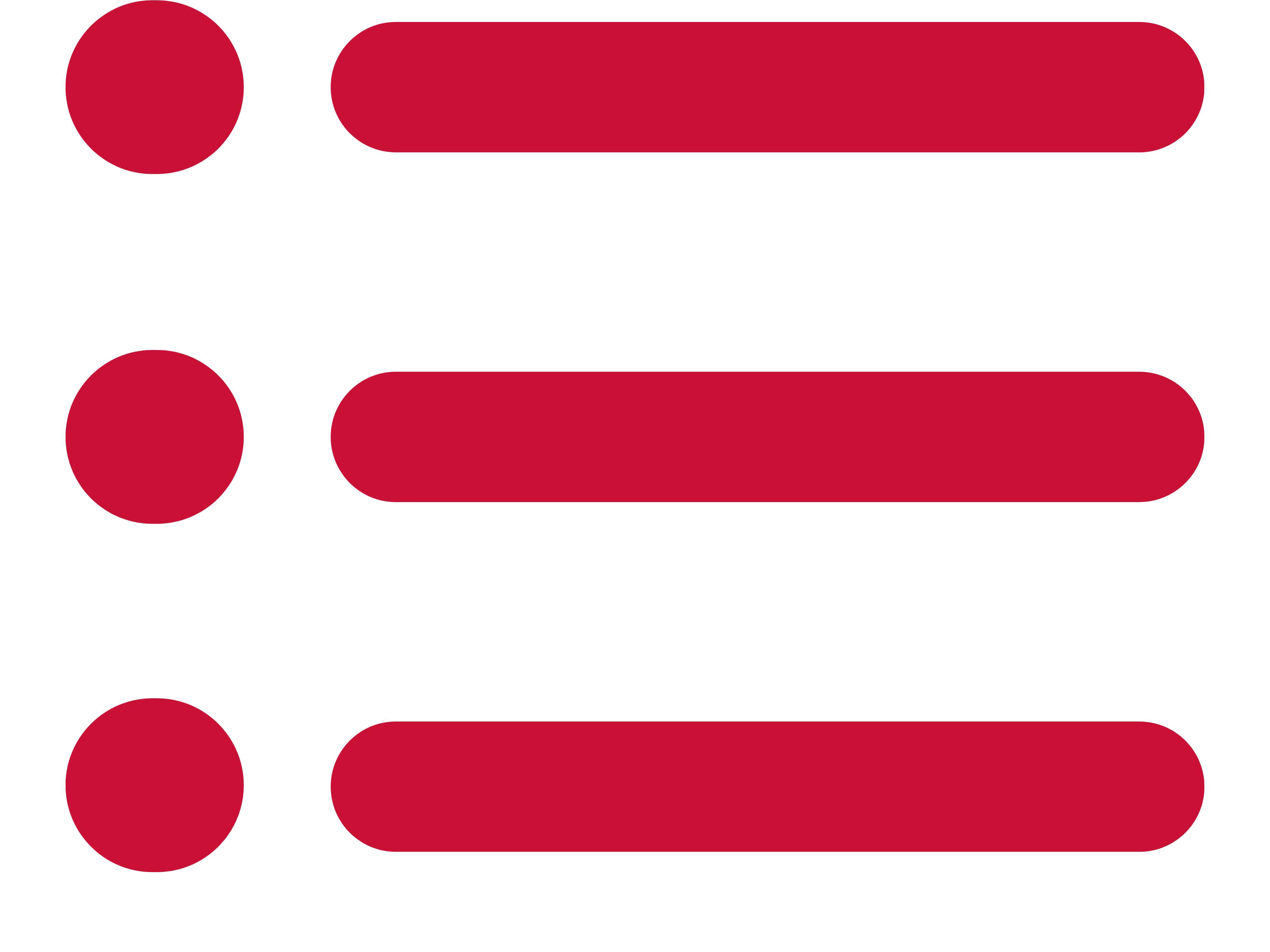 An outlined icon of a dots and lines next to each other in Marist Red.
