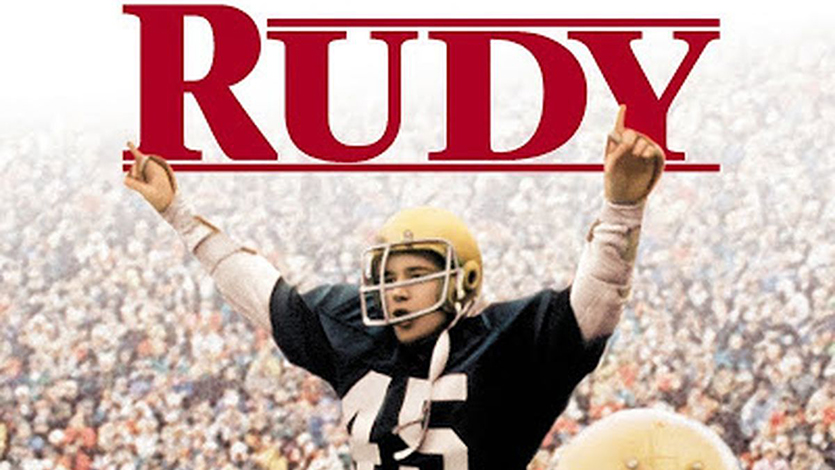 image of: Rudy was filmed on Notre Dame’s campus during Weinman’s senior year in South Bend