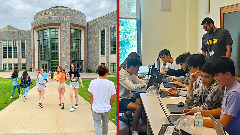 image of: ECHS students at Marist College over the summer/Photo Courtesy Elizabeth Thomas-Cappello