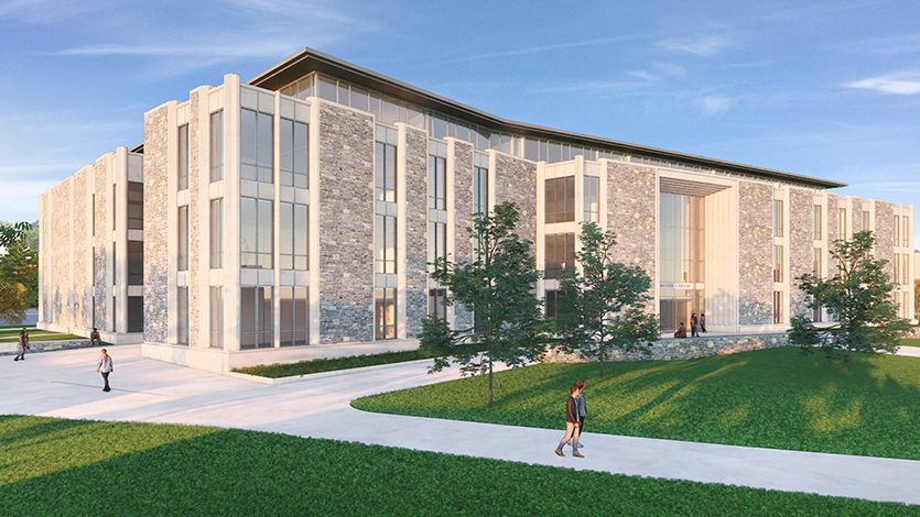 image of: A rendering of the new Dyson Center, future home of the School of Management. Rendering courtesy of Ann Beha Architects / Annum.