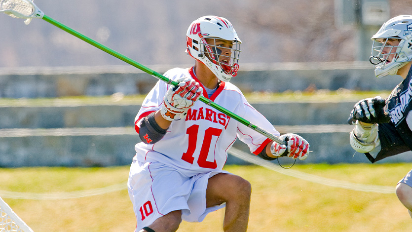 C. James Taylor as a student playing lacrosse at Marist