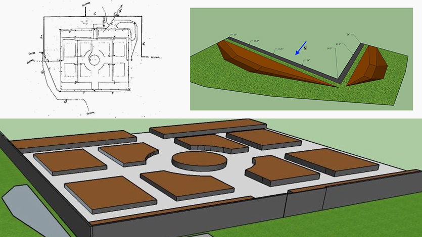 Image of blueprints for garden.