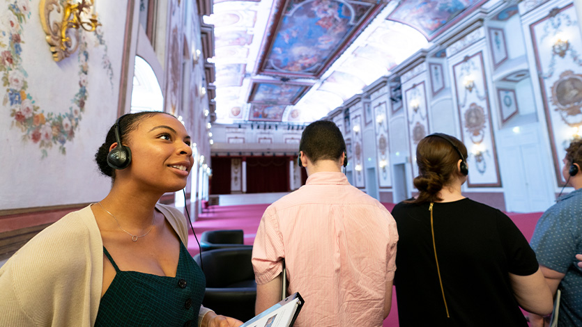 Image of students in museum in Austria.