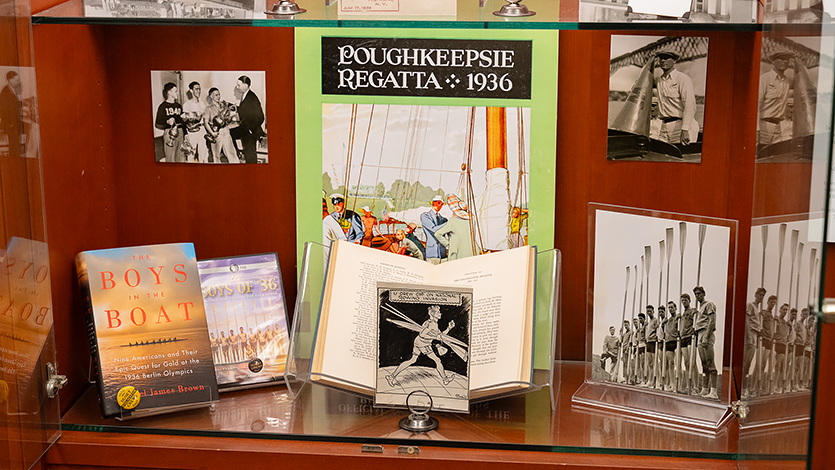 Image of Marist’s Poughkeepsie Regatta Collection inside the Archives and Special Collections.