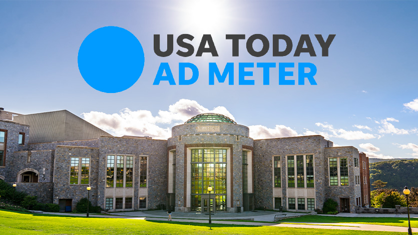 Image of rotunda building with "USA Today Ad Meter" logo.