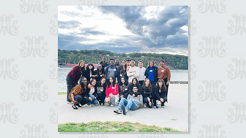 Karina with other international students. 