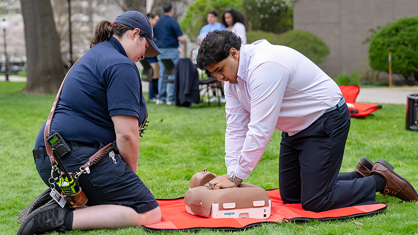 Image of CPR training.