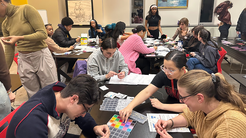 Marist University Image: Students at A Night in Paris event.