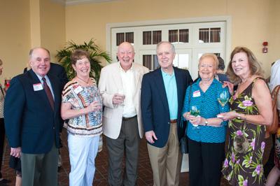 Image of Tom and Ann Wade, Jeptha Lanning, President Dennis Murray, Joan Lanning, and Barbara LaPietra.