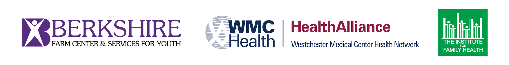 Logos of Clinical Mental Health Counseling career destinations: Family Services, Inc., Step One Child & Family Guidance Center Addiction Services, Inc., Dutchess County Department of Behavioral & Community Health