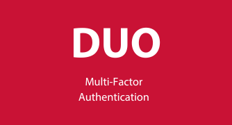 Marist red background with the words DUO Multi-Factor Authentication on it.