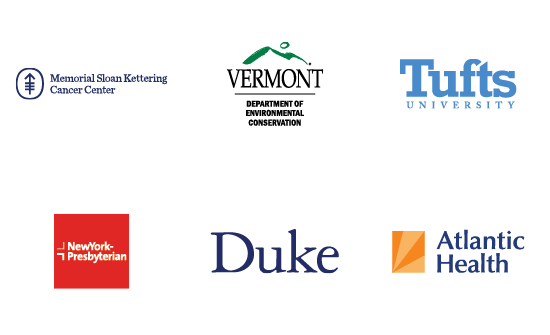 Image of collage of graduate school and employer destinations for Marist University School of Science students.