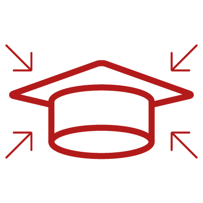 Image of a graduation cap icon representing Student Centrality.