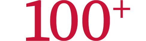 Image of number 100 plus graphic.