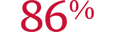Image of 86 percent graphic