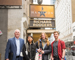 Image of Long Reach Society scholars at Hamilton on Broadway.