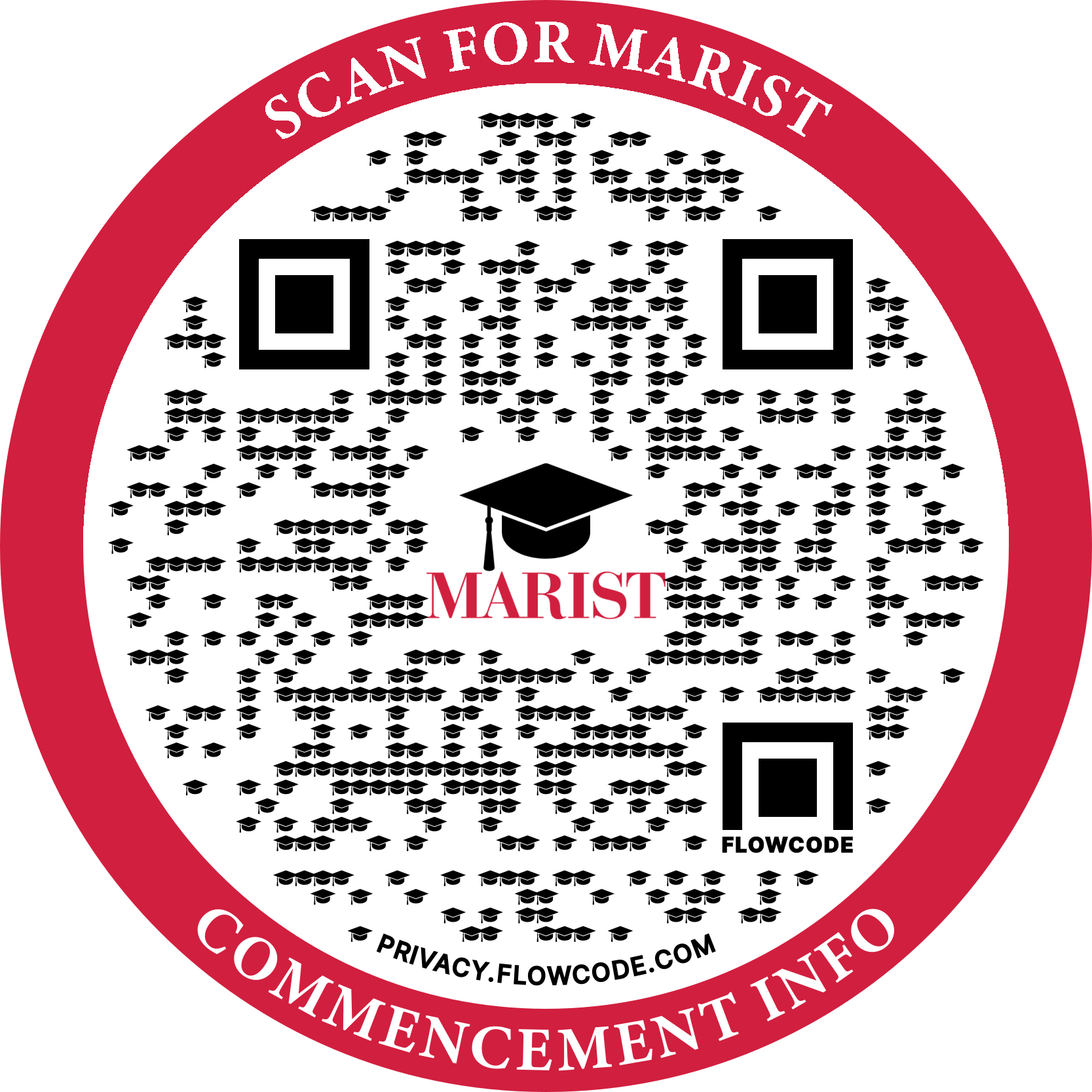 Image of Marist commencement security info Q-R code