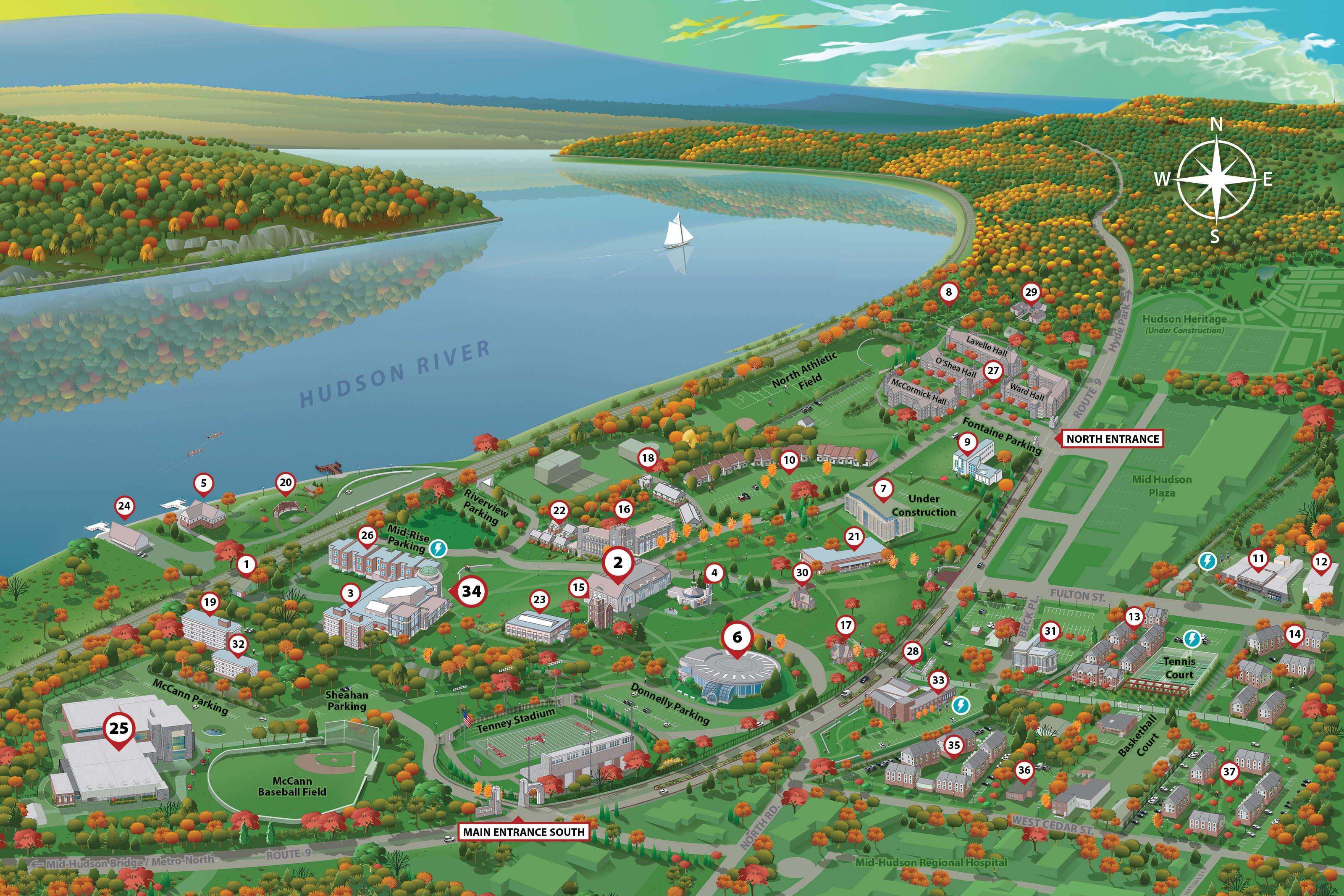 Image of Marist campus map